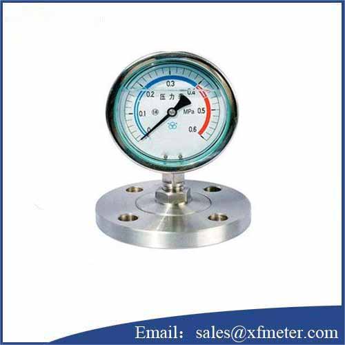Y-Diaphragm seal pressure gauge